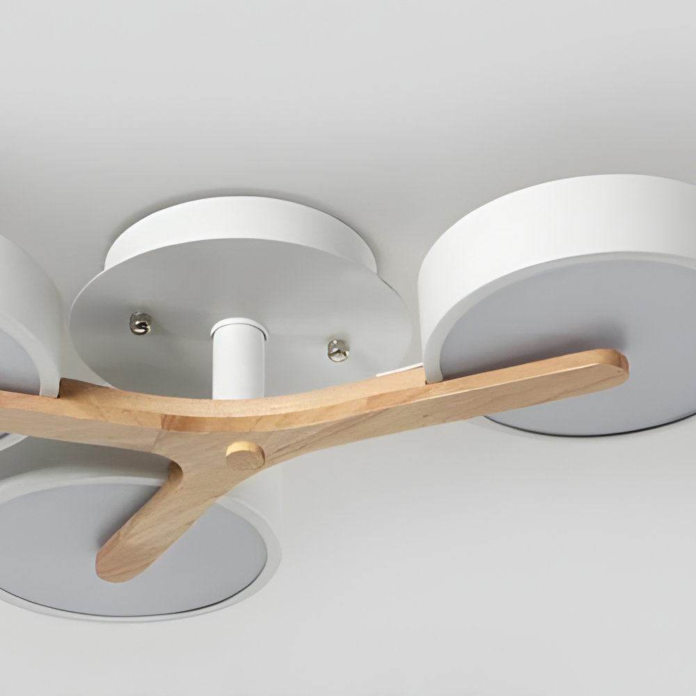 Modern Ceiling Light Fixture Semi Flush Mount Lighting Wood Branch