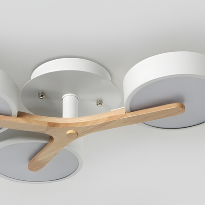 Modern Ceiling Light Fixture Semi Flush Mount Lighting Wood Branch
