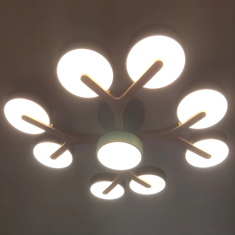 Modern Ceiling Light Fixture Semi Flush Mount Lighting Wood Branch
