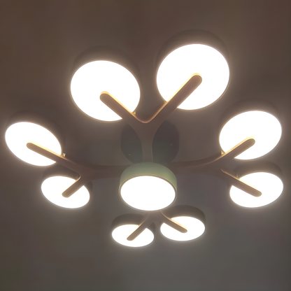 Modern Ceiling Light Fixture Semi Flush Mount Lighting Wood Branch