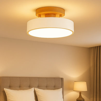 Modern Ceiling Light Fixture Semi Flush Mount Lighting Wood Branch