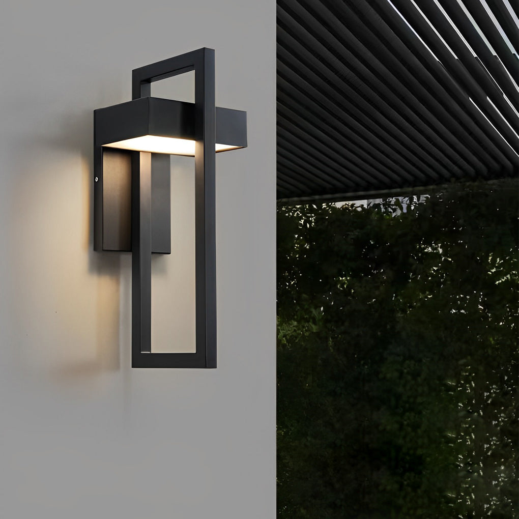 Outdoor Wall Light Modern Black LED Lamp