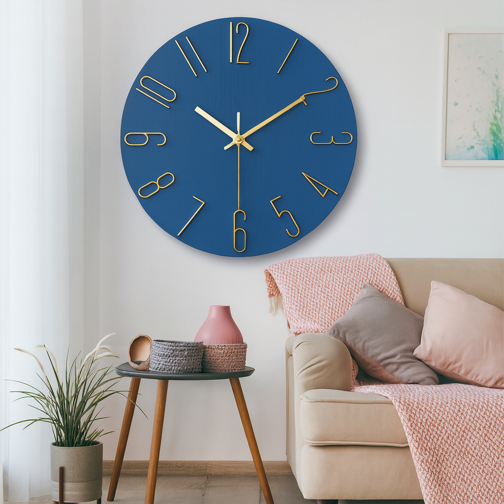 Reloj de pared silencioso moderno de cuarzo