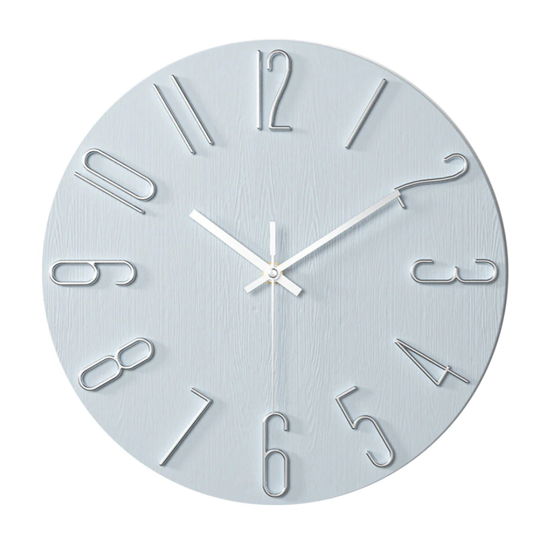 Reloj de pared silencioso moderno de cuarzo