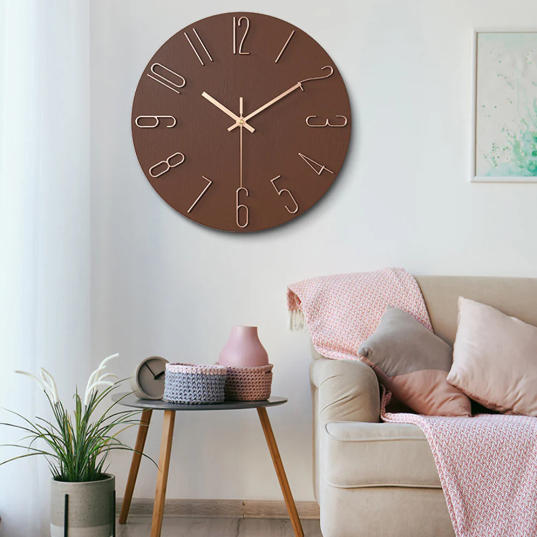 Reloj de pared silencioso moderno de cuarzo