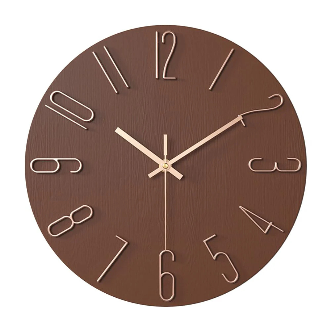 Reloj de pared silencioso moderno de cuarzo