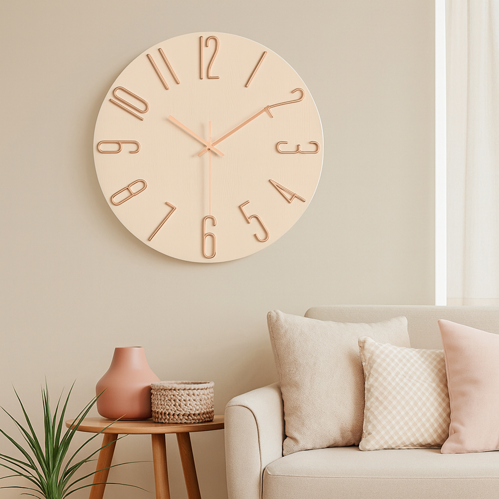 Reloj de pared silencioso moderno de cuarzo