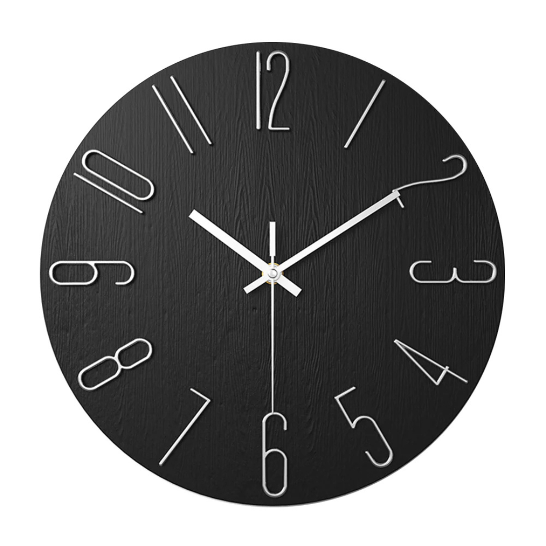 Reloj de pared silencioso moderno de cuarzo