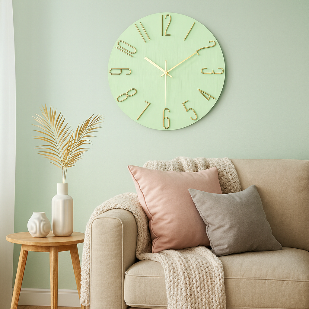 Horloge murale silencieuse moderne à quartz