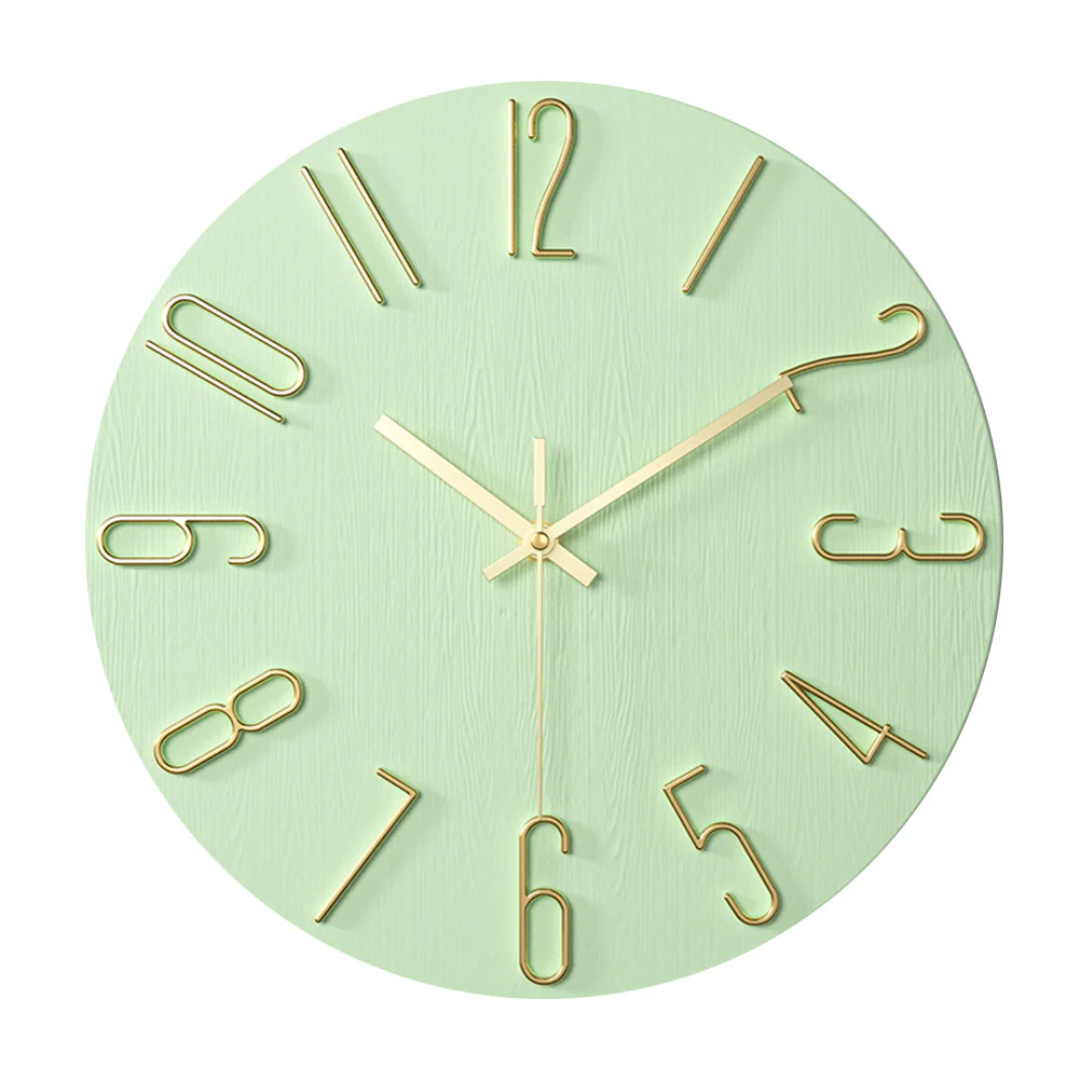 Reloj de pared silencioso moderno de cuarzo