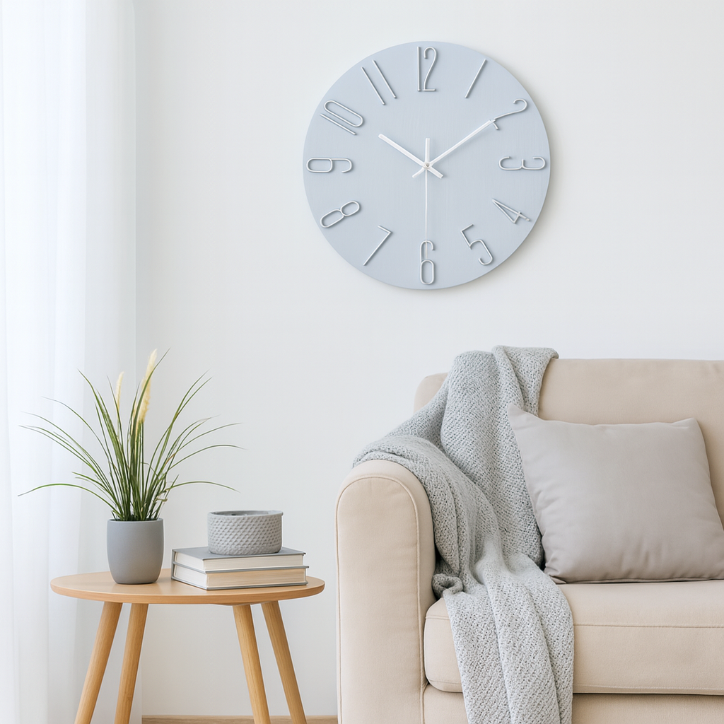 Reloj de pared silencioso moderno de cuarzo