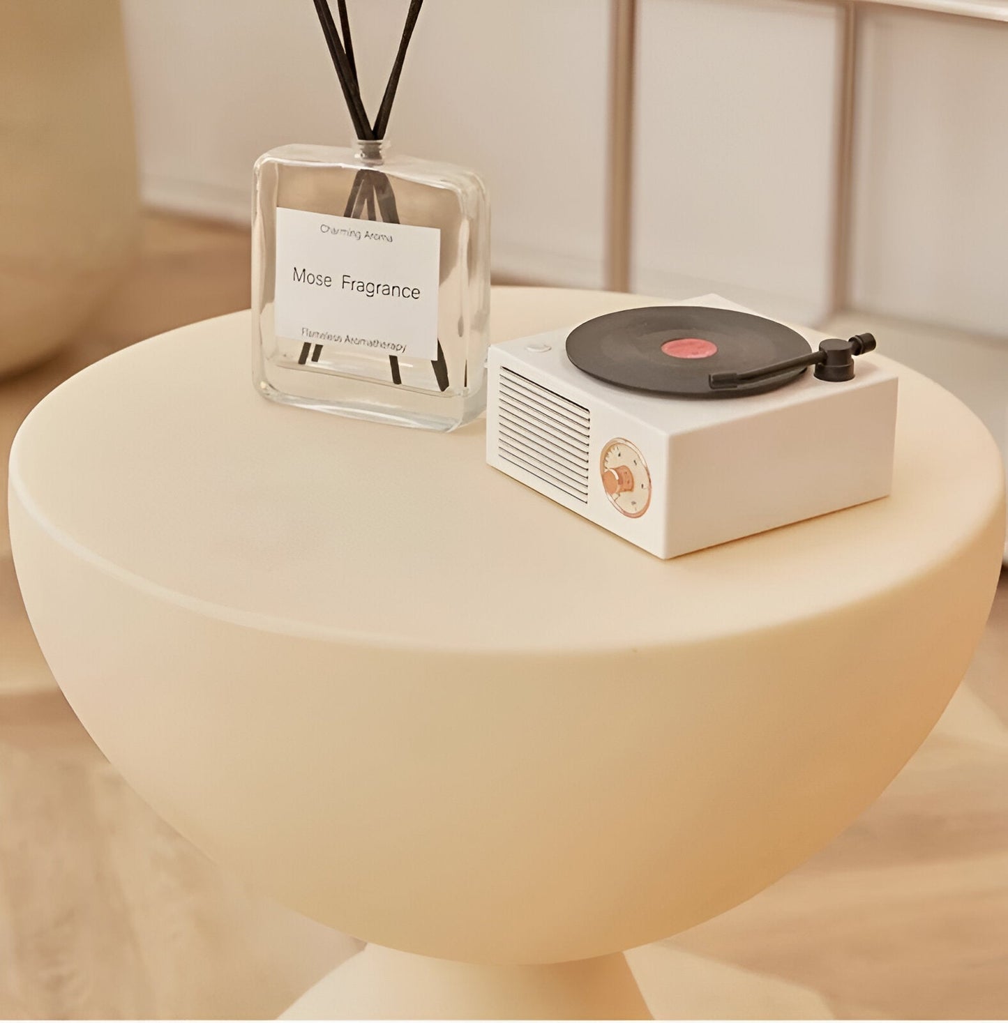 Table d'appoint ronde moderne en plastique