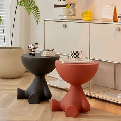 Table d'appoint ronde moderne en plastique