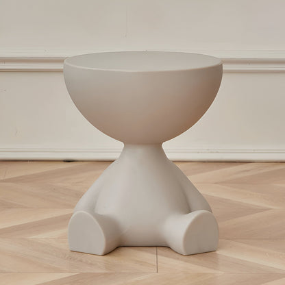 Table d'appoint ronde moderne en plastique