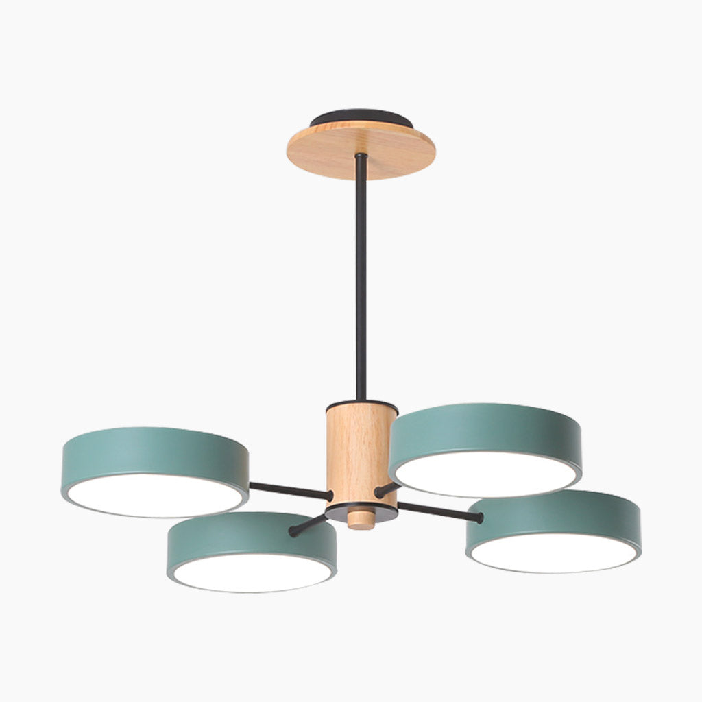 Modern Macaron Multi-Arm LED Ceiling Pendant Light - Stylish Contemporary Lighting Fixture for Home and Office Decor