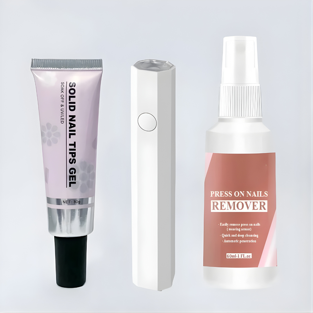 Nail Art Kit Long Lasting Glue Gel Press On Nails 30ml Clear