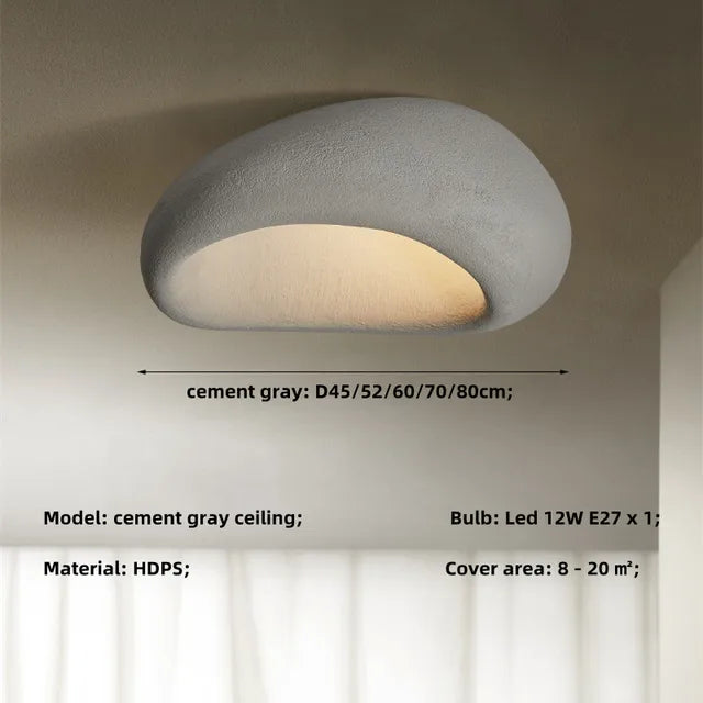 Deckenleuchte Rustikaler Wabi Sabi Stil LED Lampe