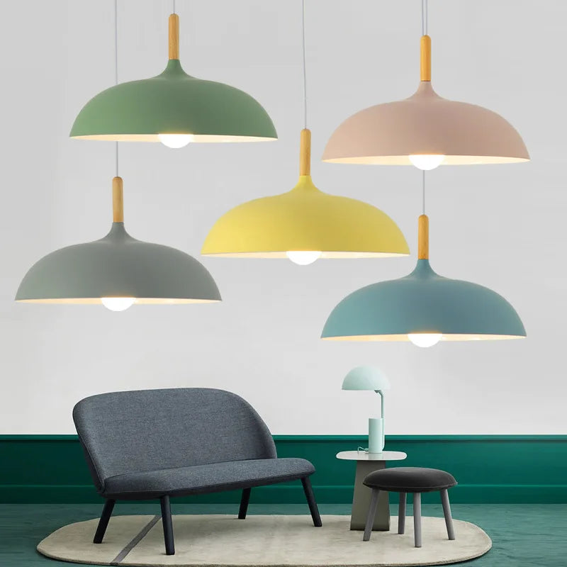 Ceiling Light Scandinavian Wood Pendant Lamp