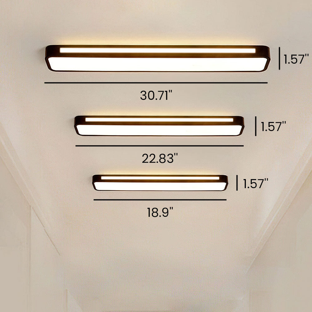 Nordic Minimalist Long LED Ceiling Light Fixture - Modern Design for Elegant Home Illumination and Stylish Ambiance