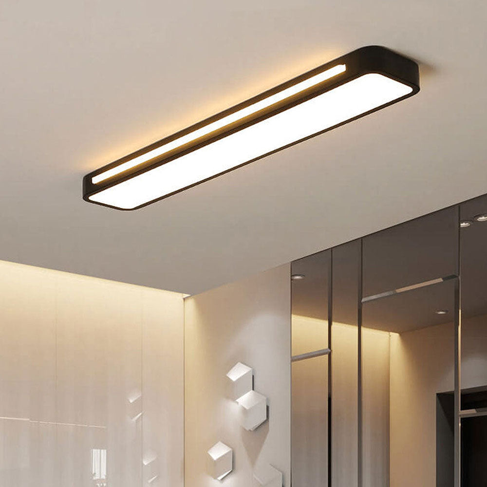 Nordic Minimalist Long LED Ceiling Light Fixture - Modern Design for Elegant Home Illumination and Stylish Ambiance