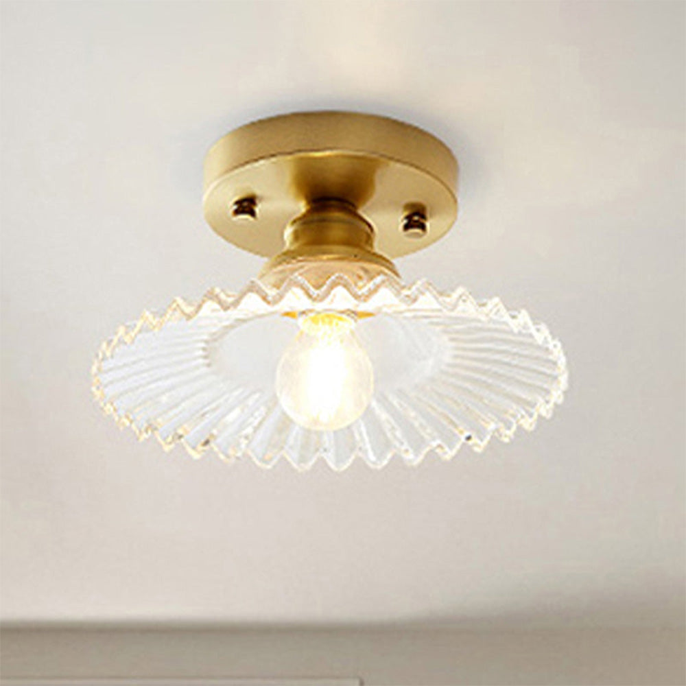 Plafonnier Moderne Verre Lampe Semi-encastrée