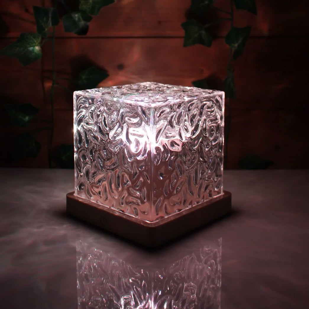 Lámpara de mesa LED con efecto de ondas de agua