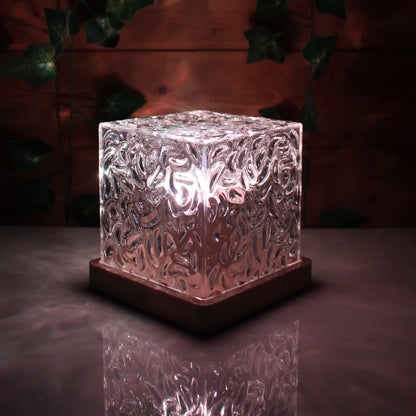 Lámpara de mesa LED con efecto de ondas de agua