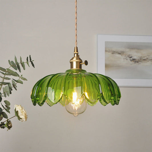 Pendant Light Vintage Glass Hanging Lamp