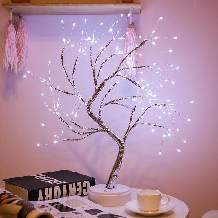 LED Table Lamp with Colourful Tree Lights