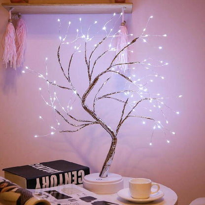 LED Table Lamp with Colourful Tree Lights