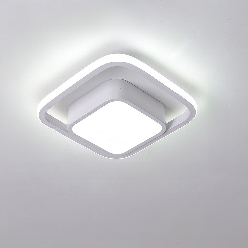 Sleek Minimalist Double Ring LED Ceiling Light Fixture for Modern Home Interiors and Contemporary Spaces