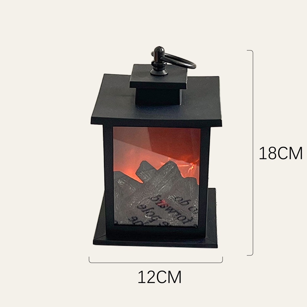 Compact LED Simulated Fireplace Light for Festive Christmas Illuminations and Cosy Ambience