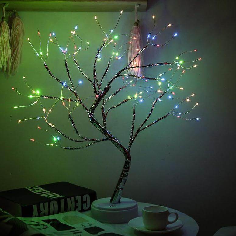 LED Table Lamp with Colourful Tree Lights