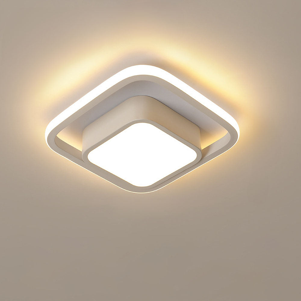 Sleek Minimalist Double Ring LED Ceiling Light Fixture for Modern Home Interiors and Contemporary Spaces