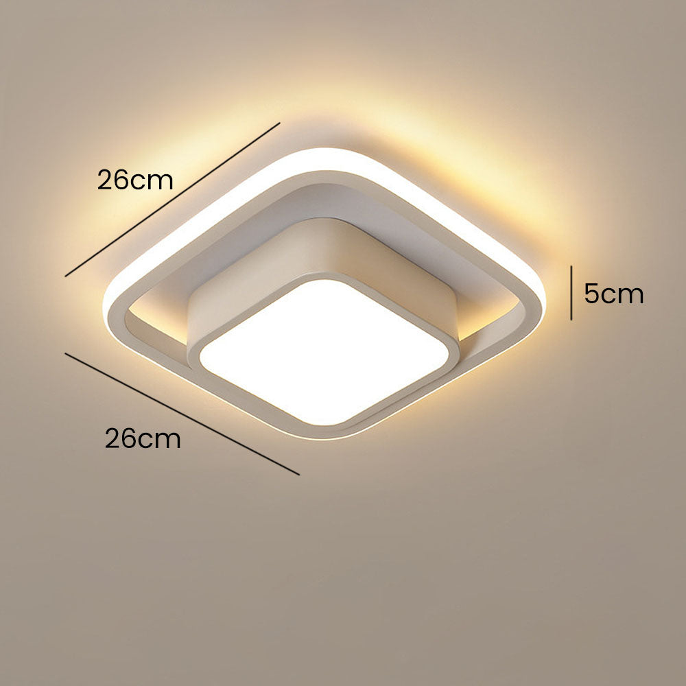 Sleek Minimalist Double Ring LED Ceiling Light Fixture for Modern Home Interiors and Contemporary Spaces