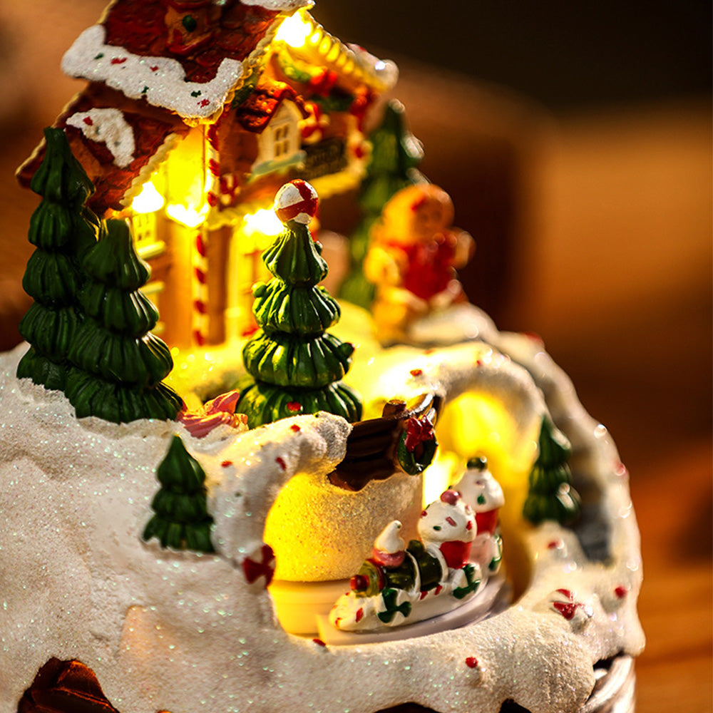 Weihnachtsornament mit LED-Lichtern und Musik