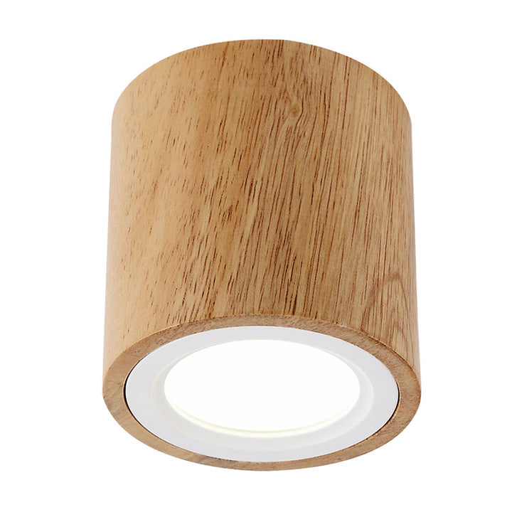 Natural Wood Round LED Ceiling Light Fixture - Stylish Illumination for Modern Homes and Spaces