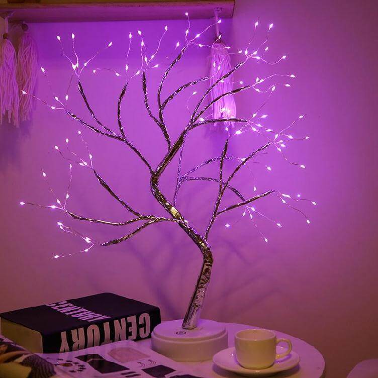 LED Table Lamp with Colourful Tree Lights
