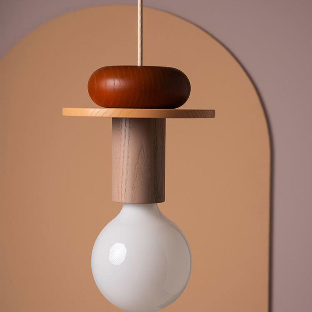 Vibrant Coloured Wooden Block Pendant Light – Stylish, Contemporary Lighting for Home Décor and Unique Interiors