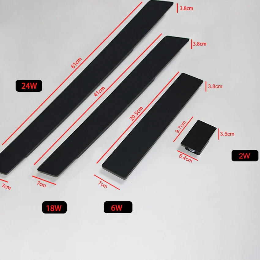 Applique murale extérieure noire en aluminium lampe étanche