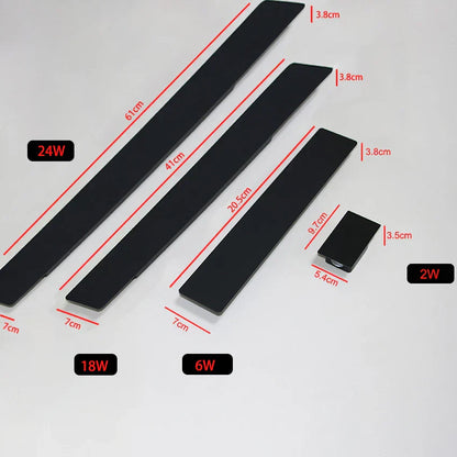 Applique murale extérieure noire en aluminium lampe étanche