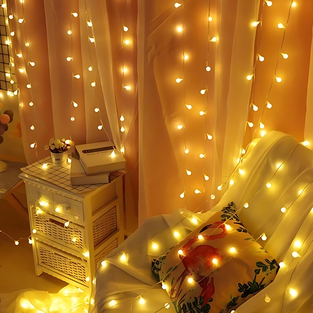 Luci a stringa solari da esterno impermeabili a LED a risparmio energetico