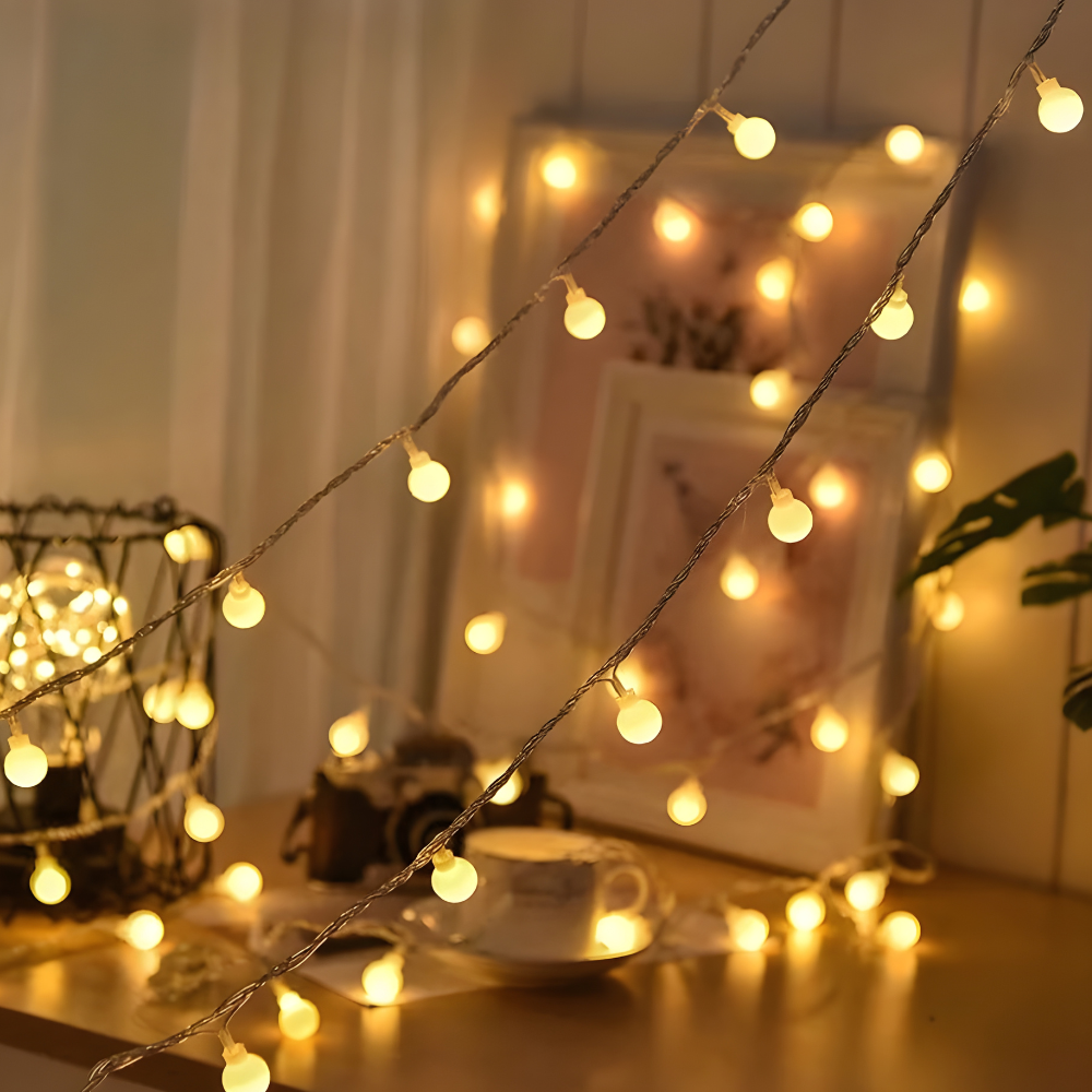 Luces de cadena solares para exteriores impermeables LED de ahorro de energía