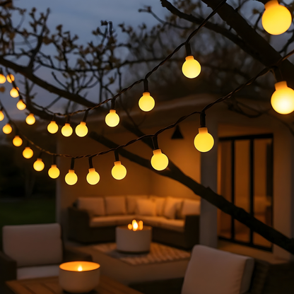 Luces de cadena solares para exteriores impermeables LED de ahorro de energía