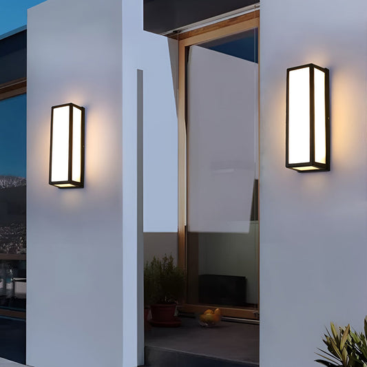 Outdoor Wall Light Black Aluminium Sconce