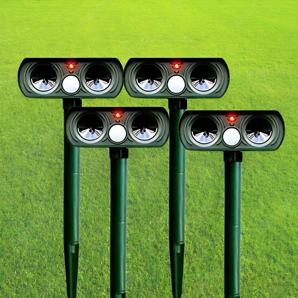 Solar Ultrasonic Outdoor Pest Repeller Motion Activated