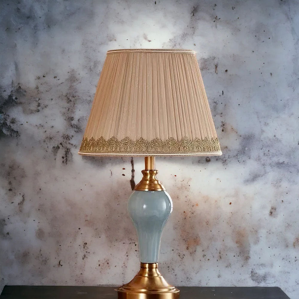 Charming Vintage Ceramics Table Lamp for Bedroom - Elegant Lighting Solution with Timeless Design and Classic Appeal