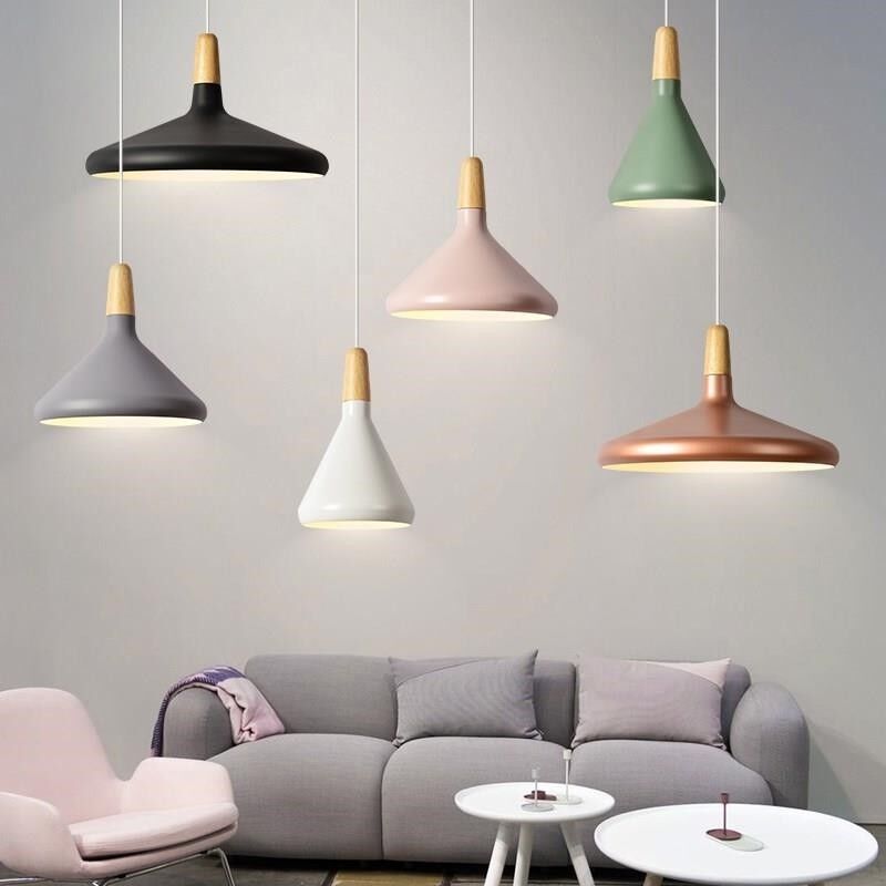 Nordic Macaron Inspired Wooden Pendant Light – Stylish and Creative Lighting Solution for Modern Interiors