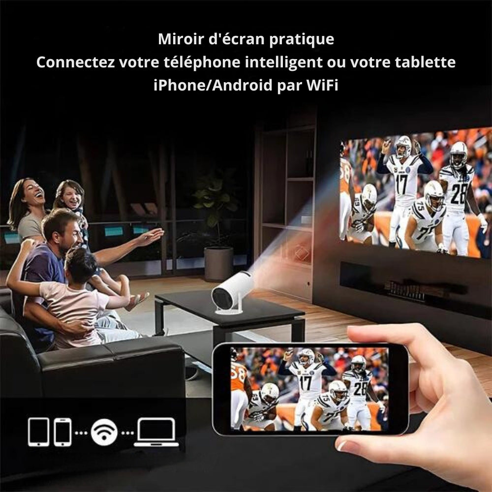 Miniproyector portátil de alta definición para cine en casa