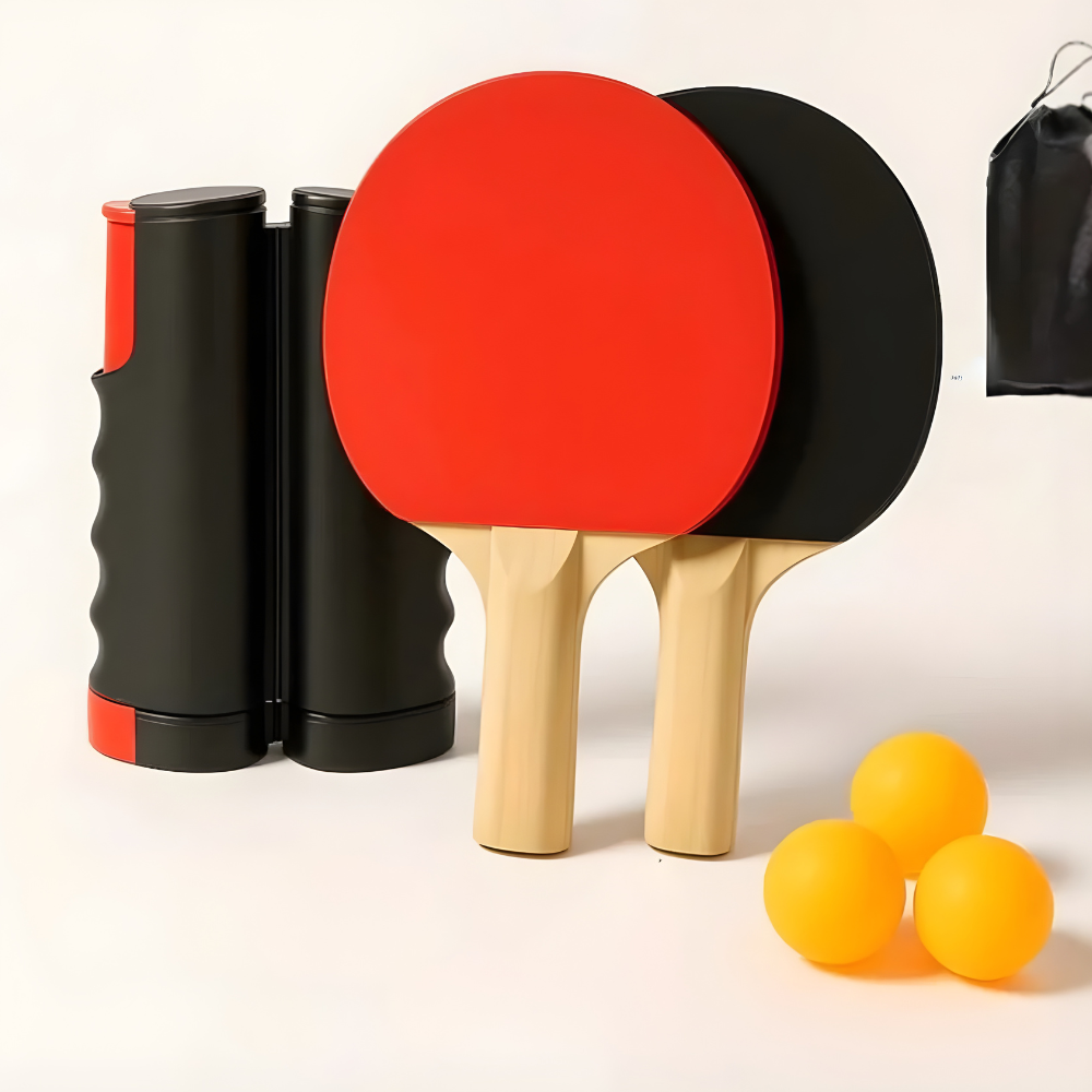 Portable Table Tennis Set Retractable Net Family Ping Pong Kit